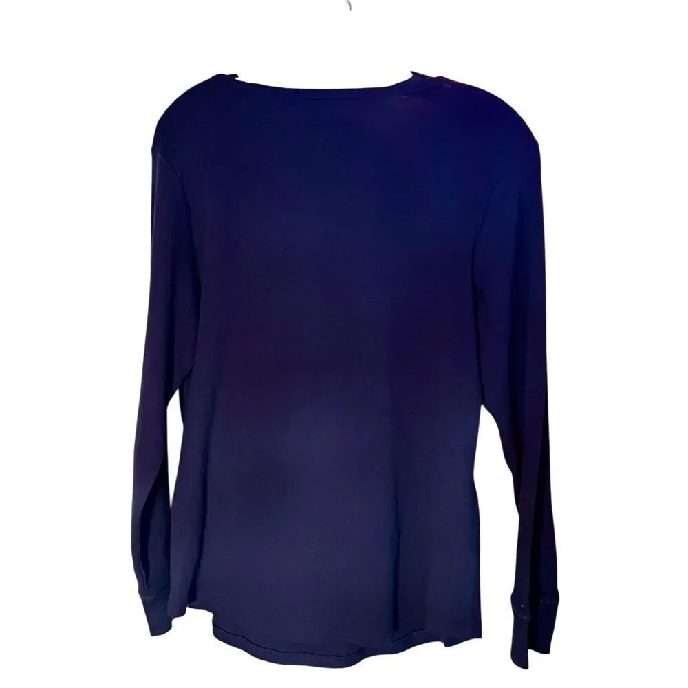 Star Wars Essentials Women's Pajama Sleep Shirt Lounge Long Sleeve Navy Size L
